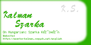 kalman szarka business card